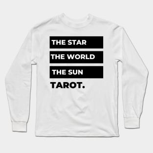 The Star, The World, The Sun, Tarot. Long Sleeve T-Shirt